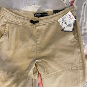Boys khaki twill joggers